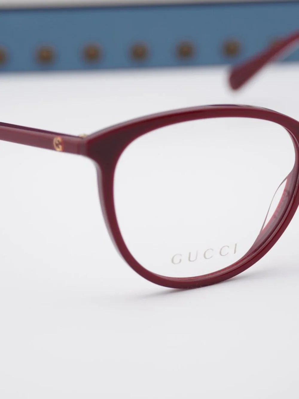 Gucci GG0550O 011 Cat Eye Eyeglasses - Burgundy 53mm
